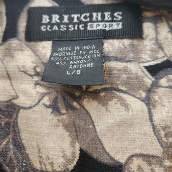 Hawaiian style - Britches Classic Sport Cotton/Poly blend button-up  - size L - Picture 2 of 4